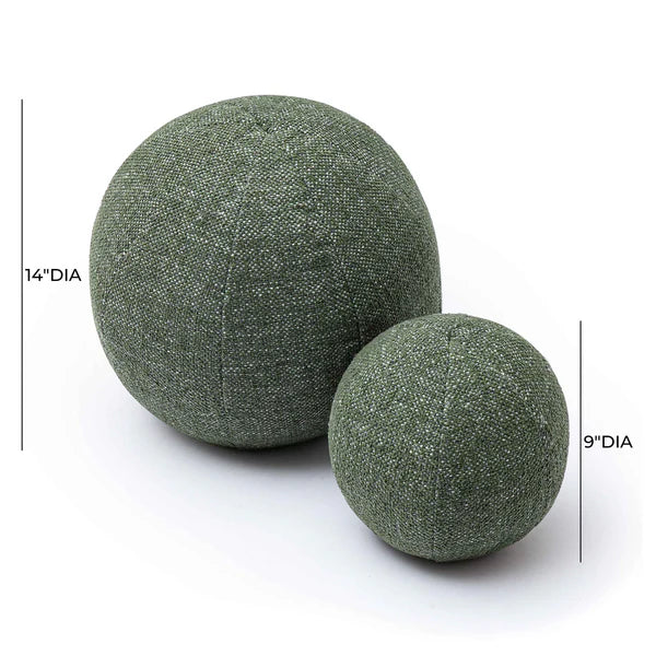 Boba Forest Green Textured Basketweave 14" Pillow | BeBoldFurniture