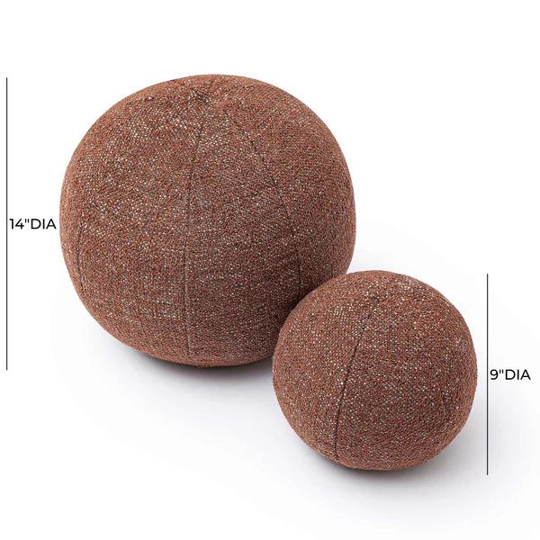 Boba Red Sedona Basketweave Textures 14" Pillow | BeBoldFurniture