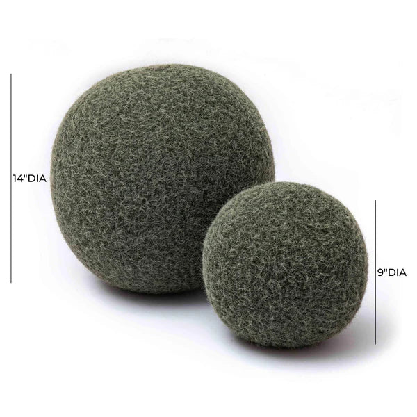 Boba Green Long Mohair 14" Pillow | BeBoldFurniture