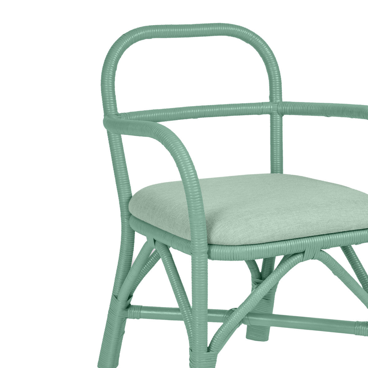 Ginny Green Rattan Dining Chair | BeBoldFurniture