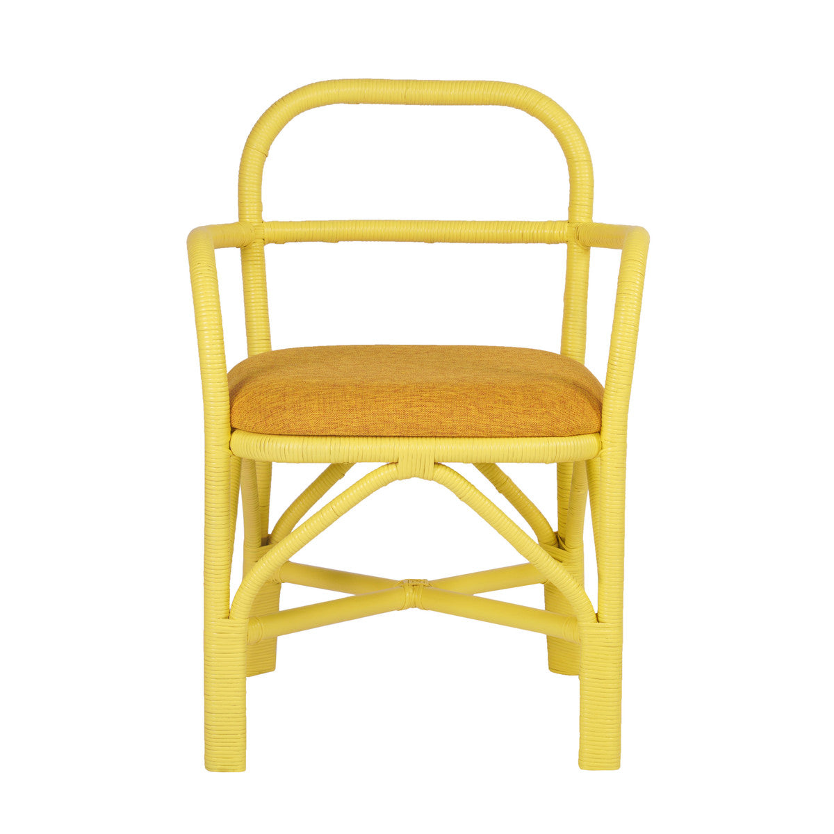 Ginny Yellow Rattan Dining Chair | BeBoldFurniture