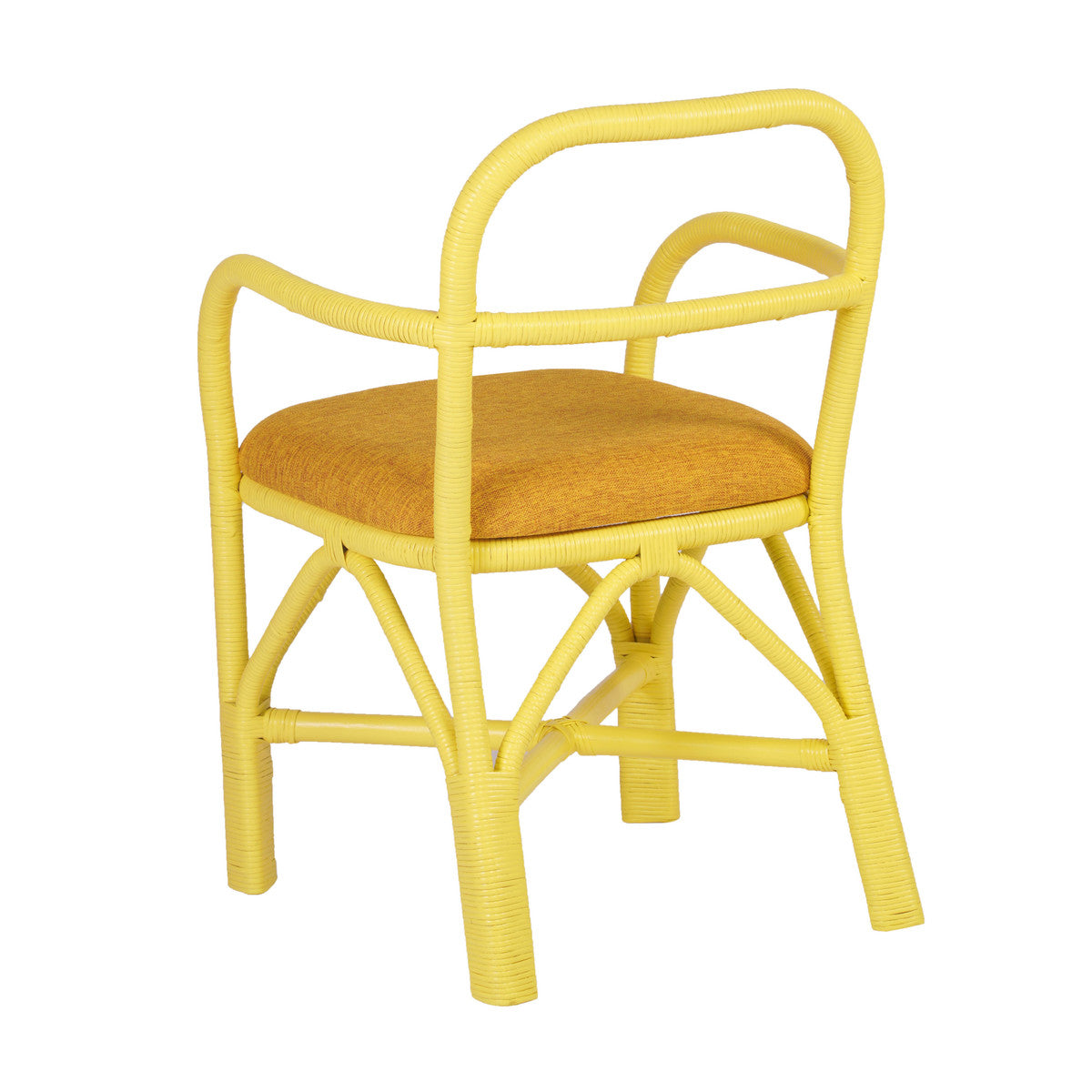 Ginny Yellow Rattan Dining Chair | BeBoldFurniture