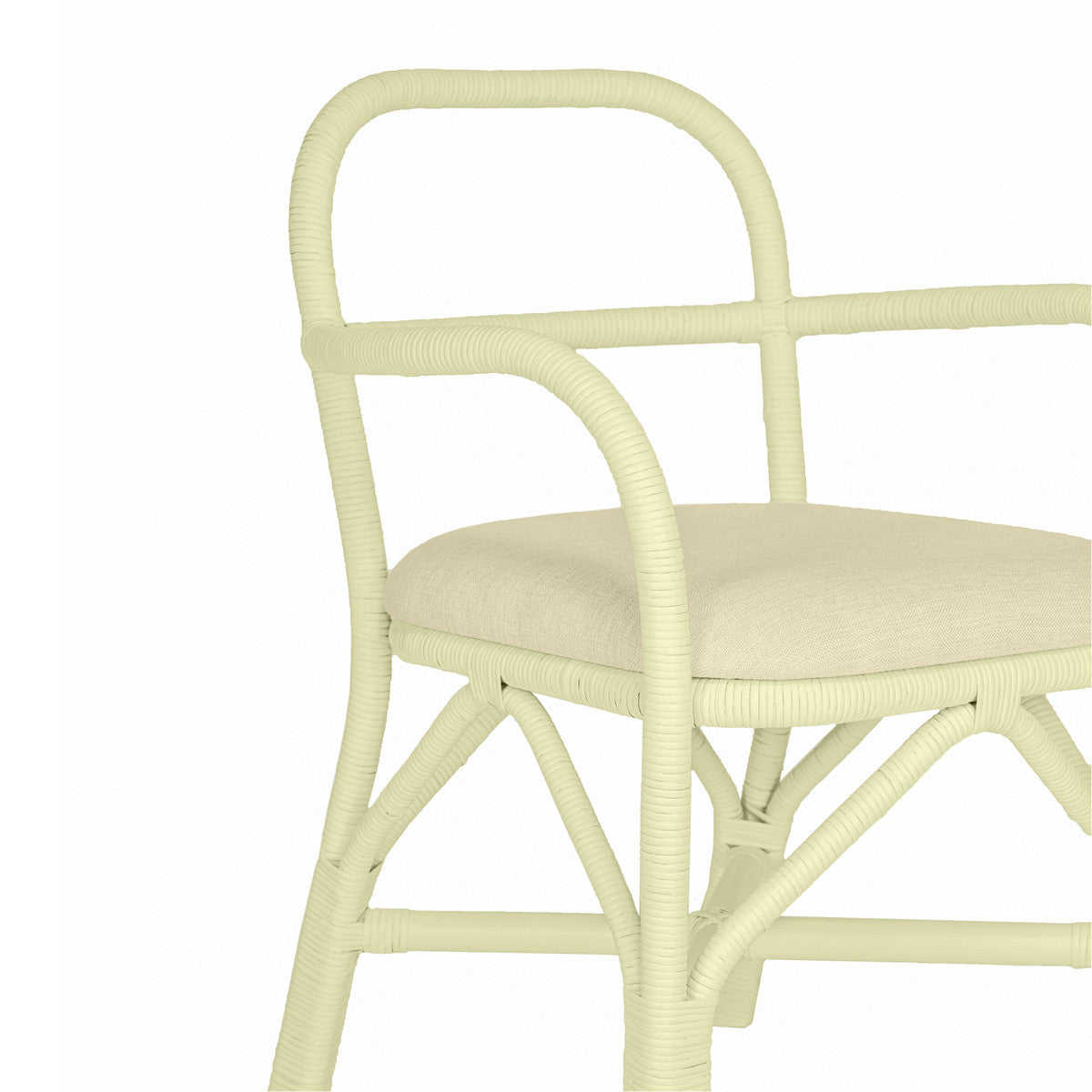 Ginny Cream Rattan Dining Chair | BeBoldFurniture