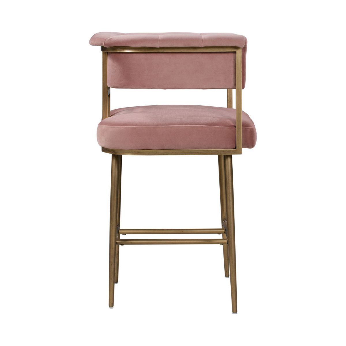 Astrid Blush Velvet Counter Stool In Houston | BeBoldFurniture 