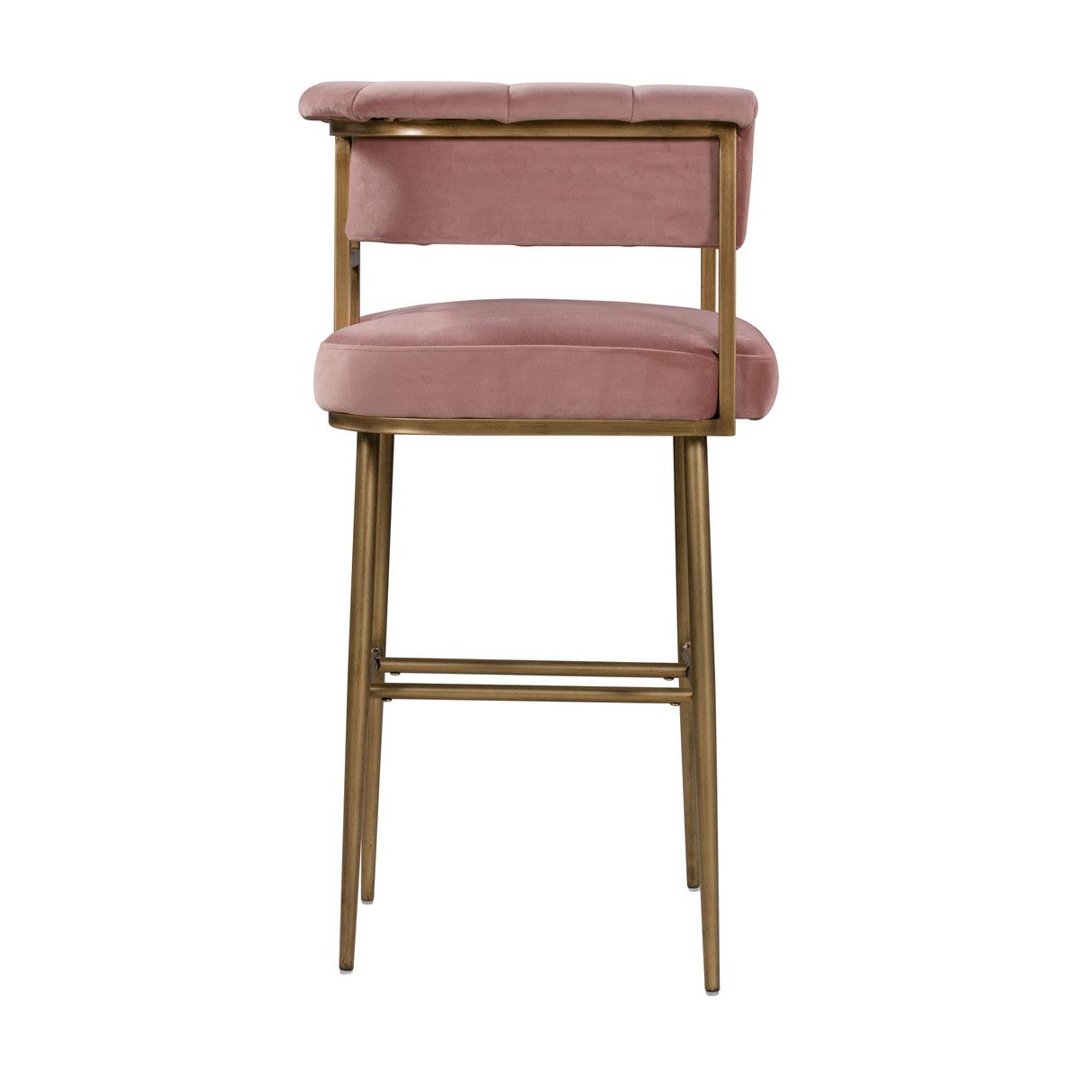 Astrid Blush Velvet Bar Stool In Houston | BeBoldFurniture