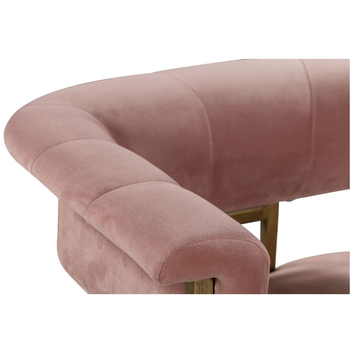 Astrid Blush Velvet Bar Stool In Houston | BeBoldFurniture
