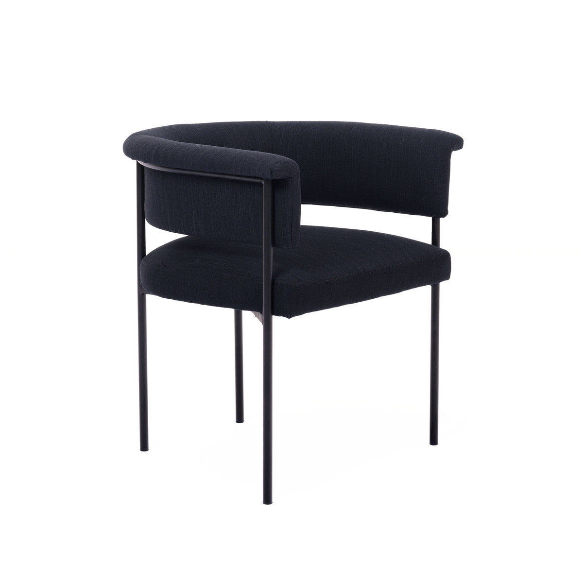 Taylor Black Performance Linen Dining Chair | BeBoldFurniture