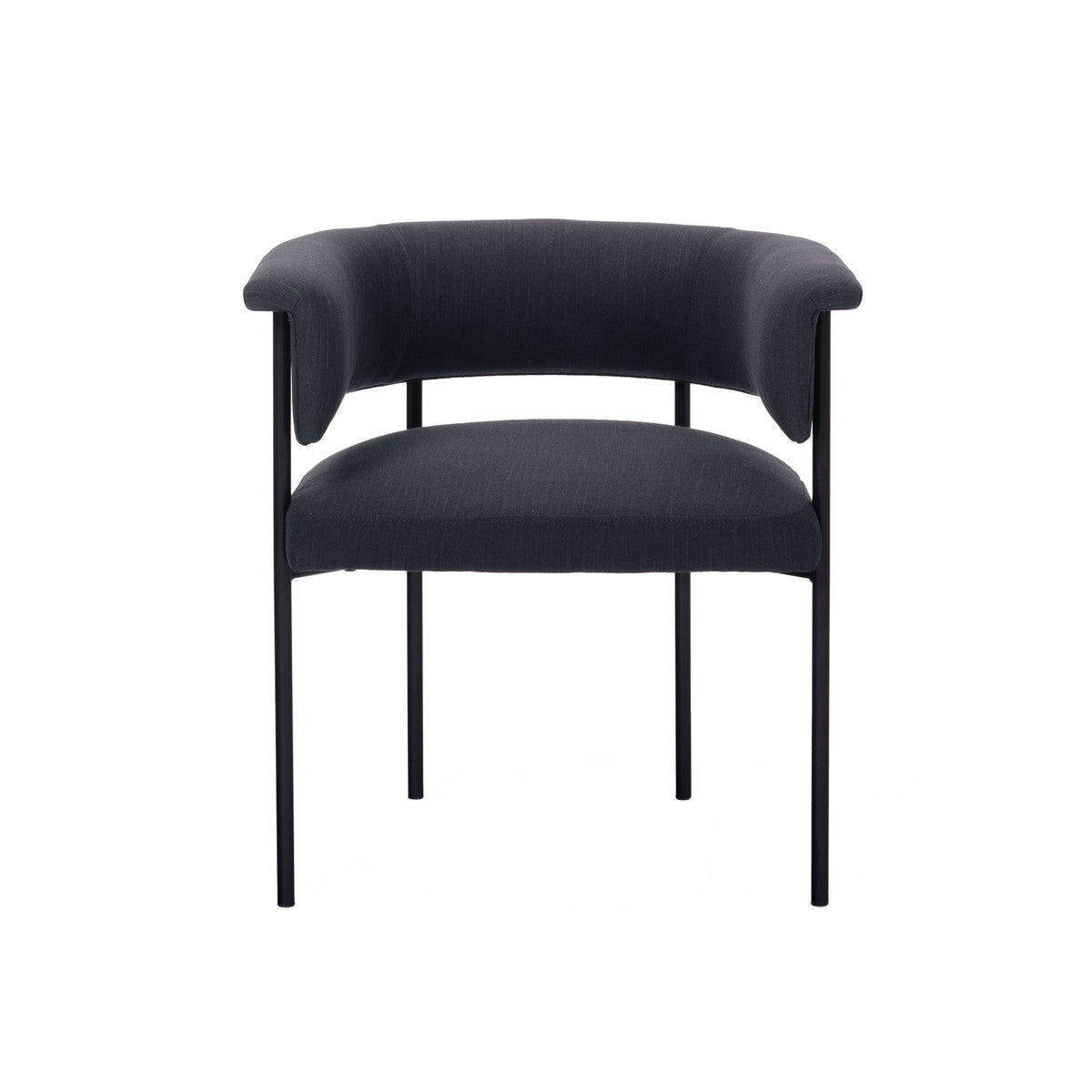 Taylor Black Performance Linen Dining Chair | BeBoldFurniture