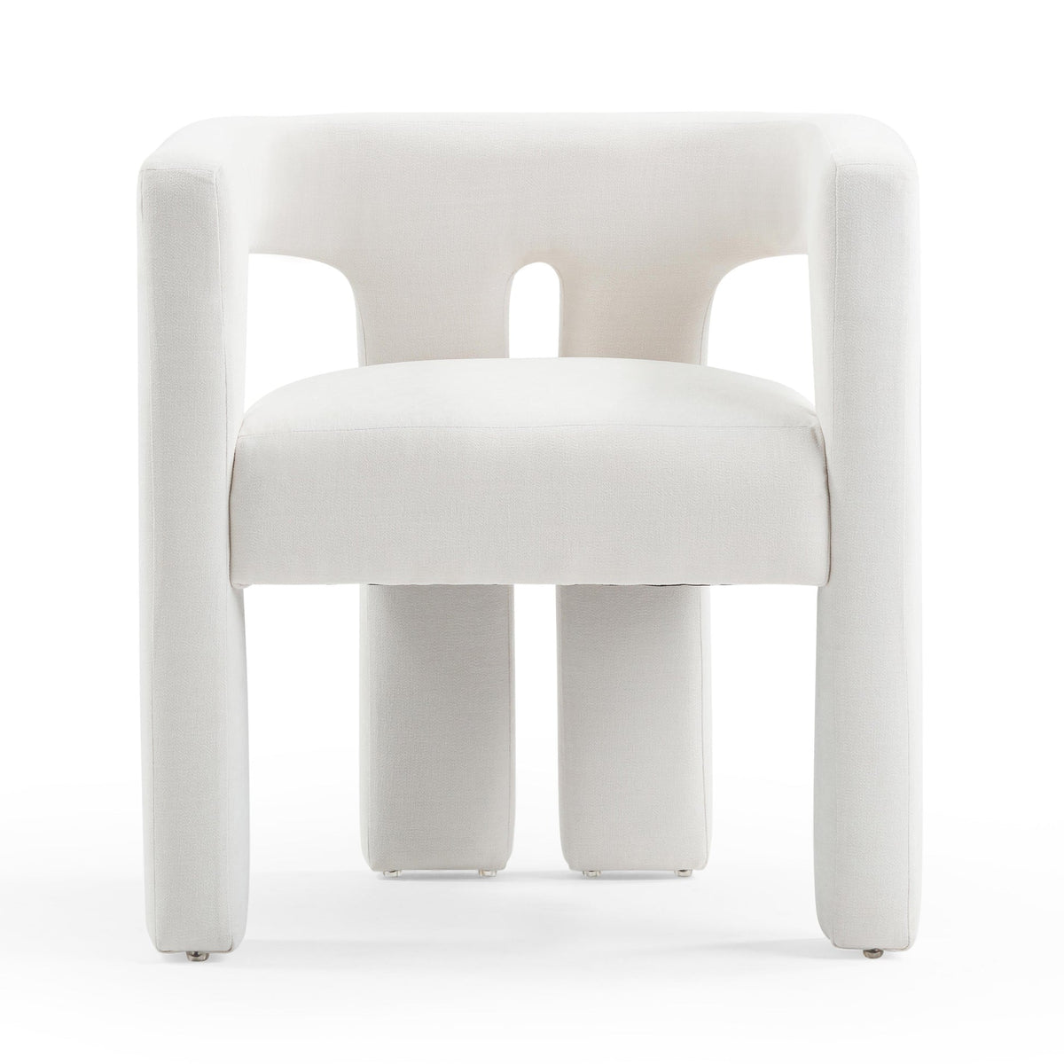 Sloane Bone White Upcycled Fabric Chair | BeBoldFurniture