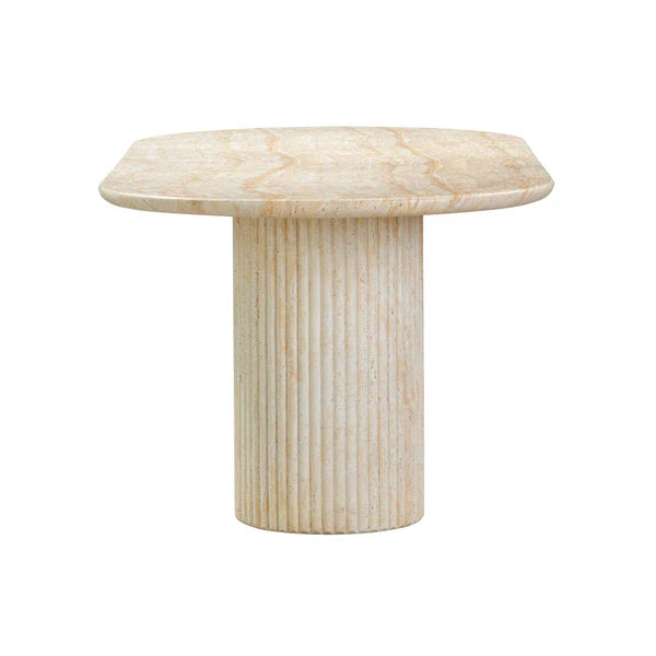 Brut Travertine Pattern Indoor/Outdoor Dining Table | BeBoldFurniture