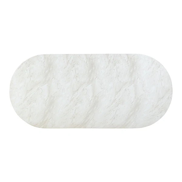 Brut White Marble Pattern Indoor/Outdoor Dining Table | BeBoldFurniture