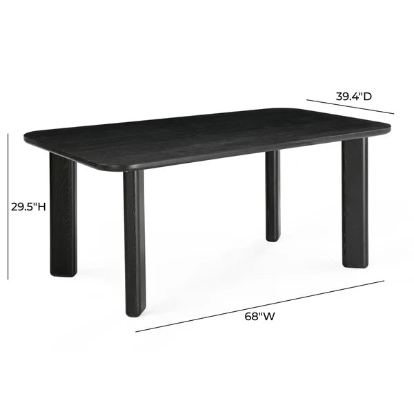 Jodie Black 68" Dining Table | BeBoldFurniture