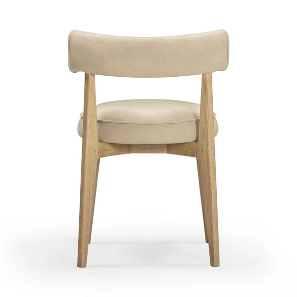 Nikita Cream Performance Vegan Leather Dining Chair | BeBoldFurniture
