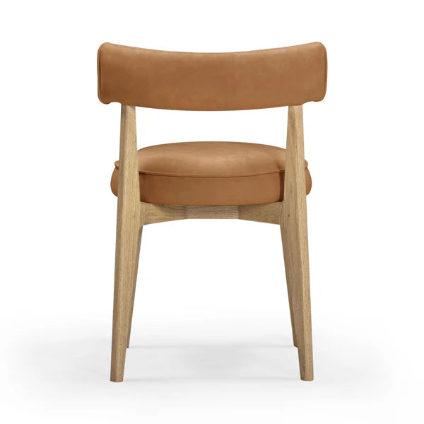 Nikita Saddle Brown Performance Vegan Leather Dining Chair | BeBoldFurniture