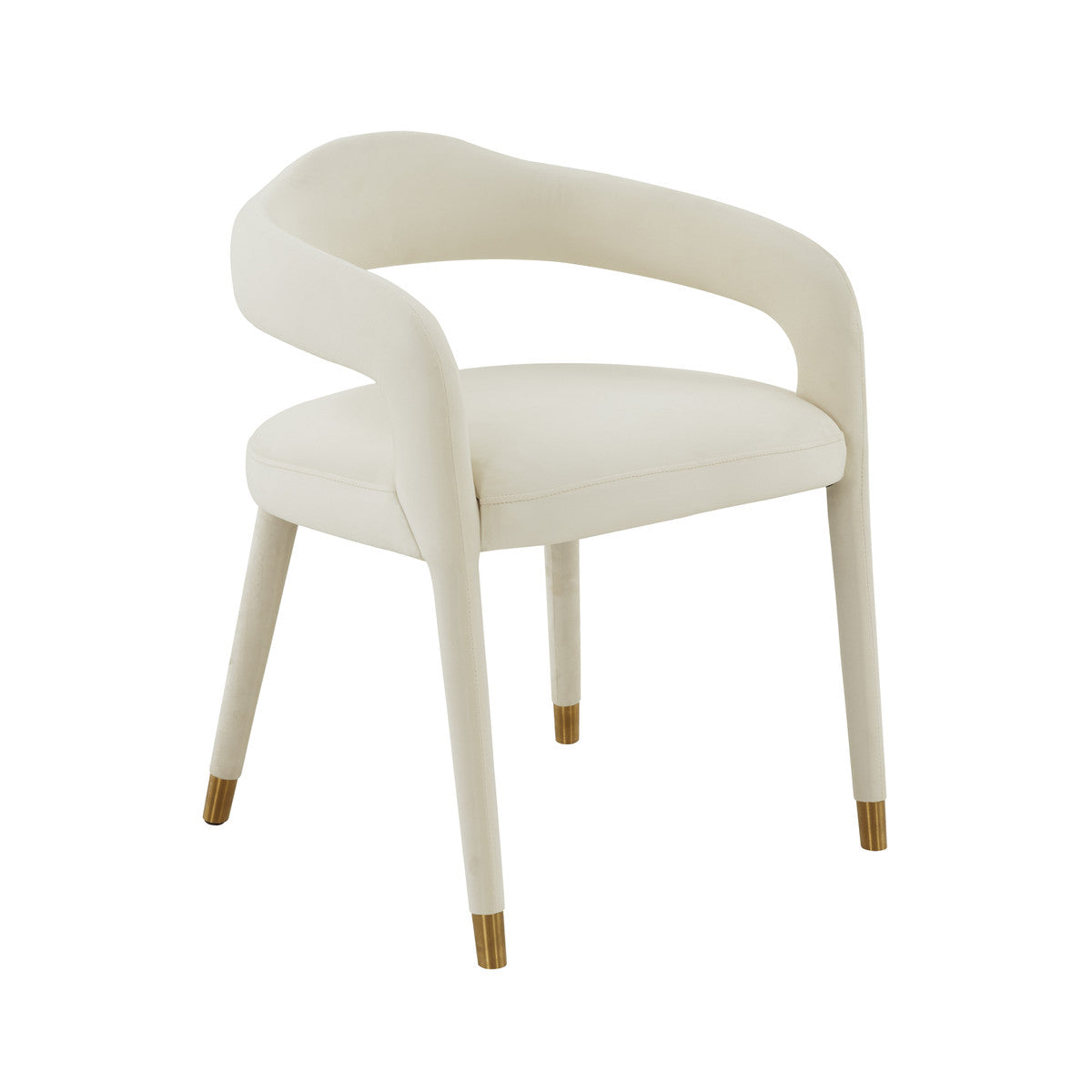 Lucia Cream Velvet Dining Chair | BeBoldFurniture