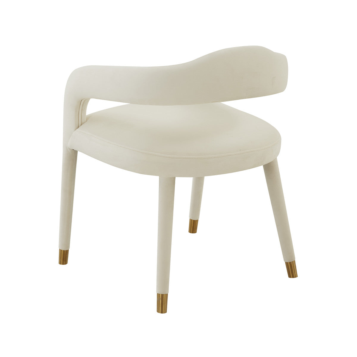 Lucia Cream Velvet Dining Chair | BeBoldFurniture