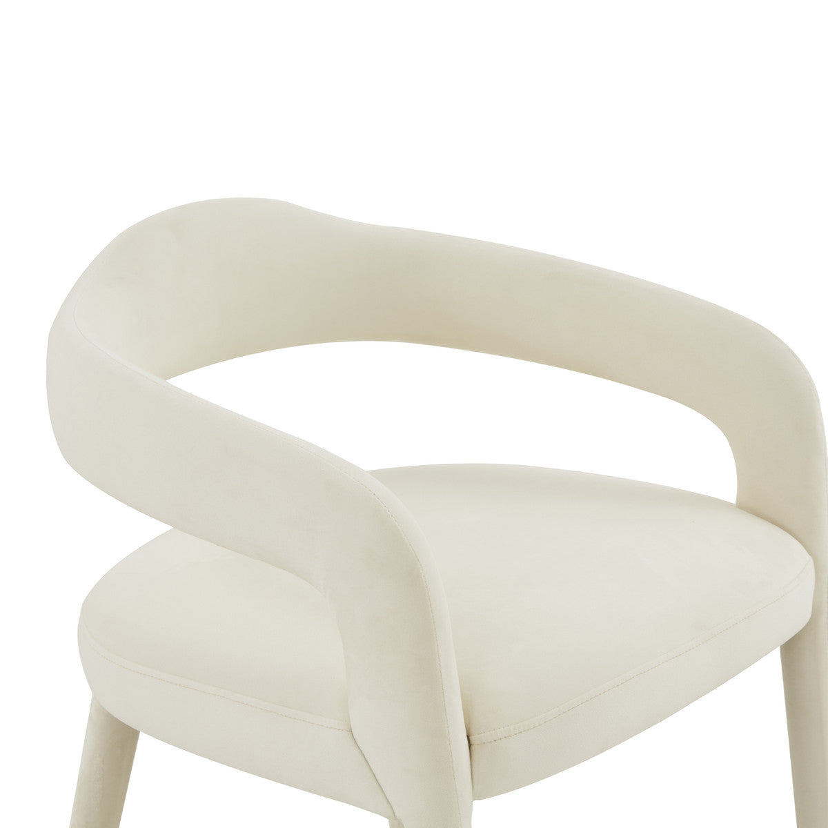 Lucia Cream Velvet Dining Chair | BeBoldFurniture