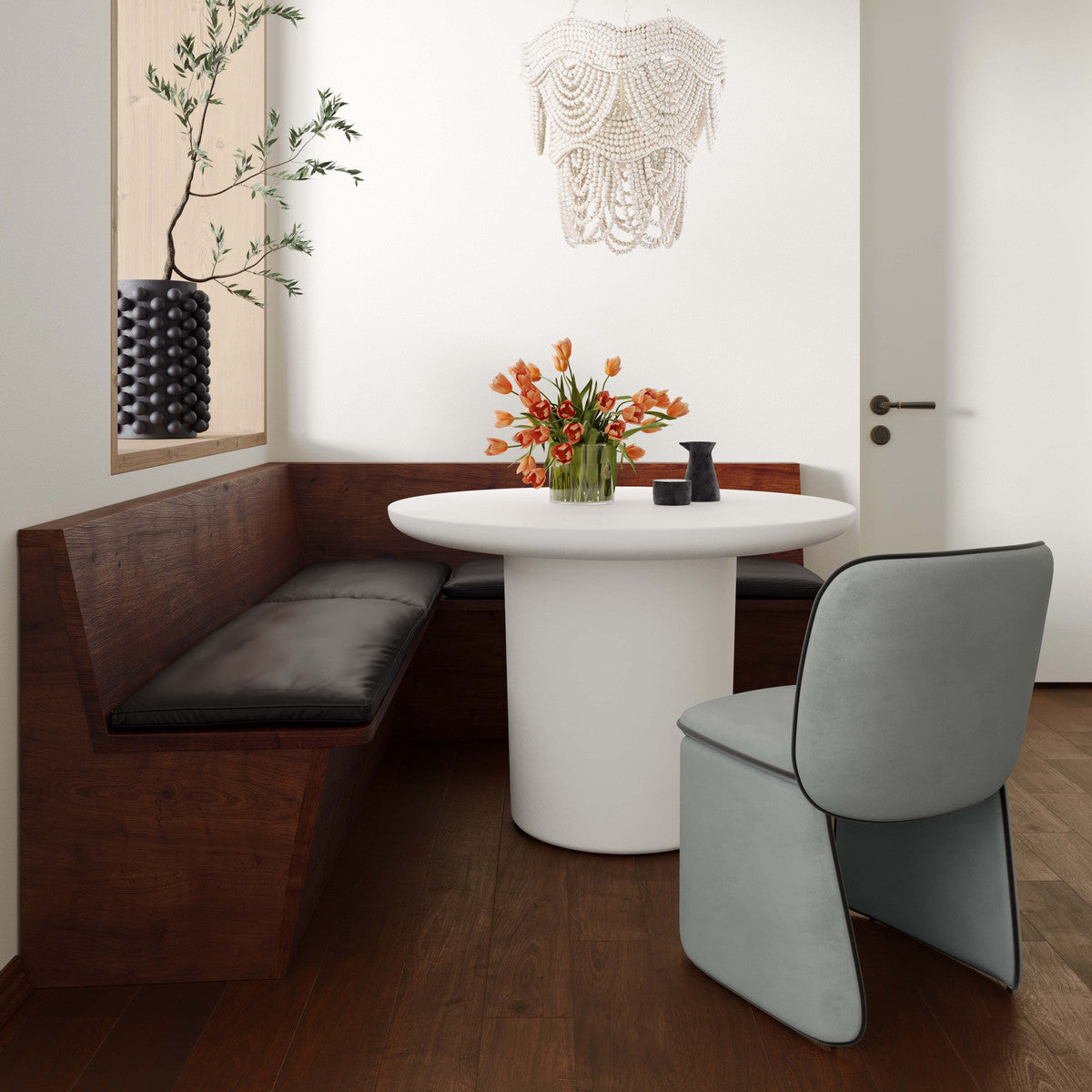 Kinsley Grey Velvet Dining Chair | BeBoldFurniture