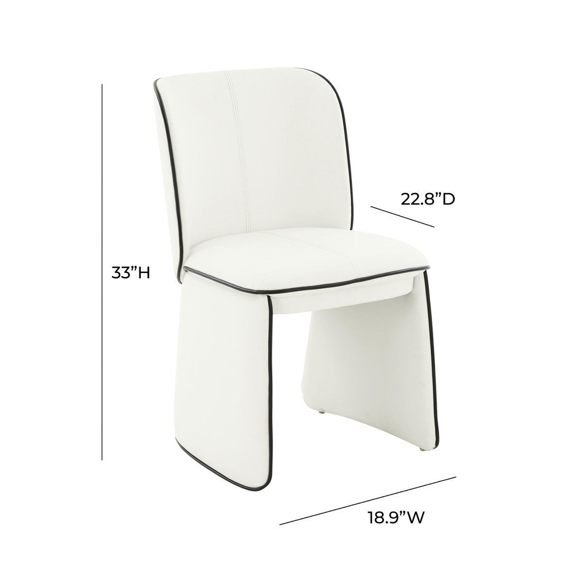 Kinsley Cream Velvet Dining Chair | BeBoldFurniture