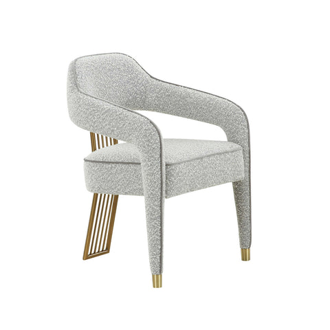 Corralis Speckled Grey Boucle Dining Chair | BeBoldFurniture