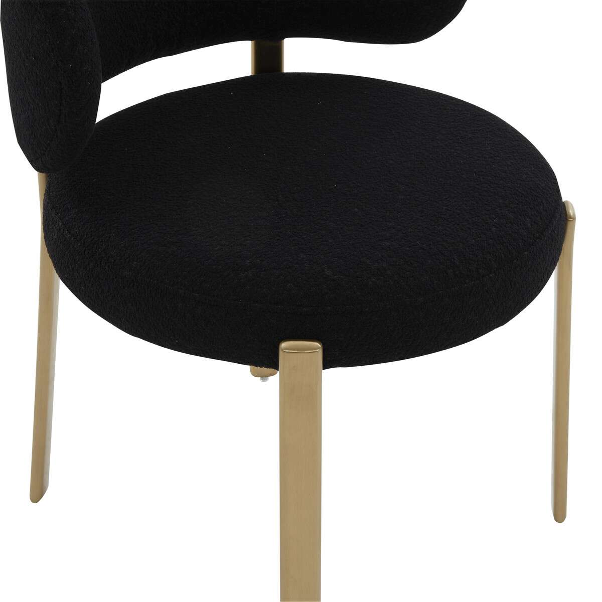 Margaret Black Boucle Dining Chair | BeBoldFurniture