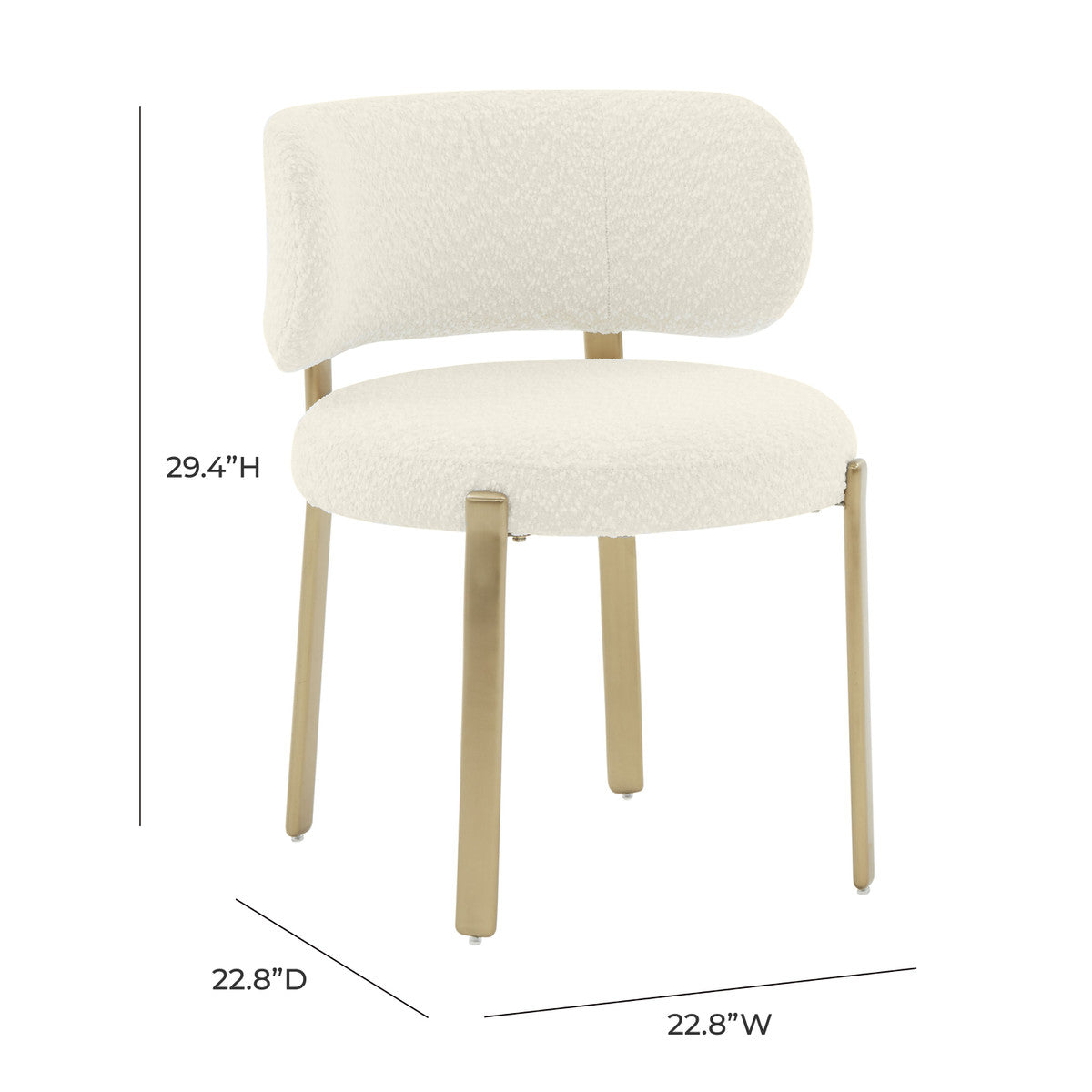 Margaret Cream Boucle Dining Chair | BeBoldFurniture