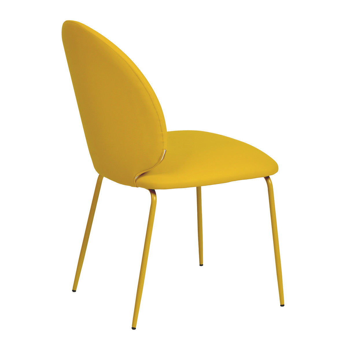Lauren Yellow Vegan Leather Kitchen Chairs - Set of 2 | BeBoldFurniture