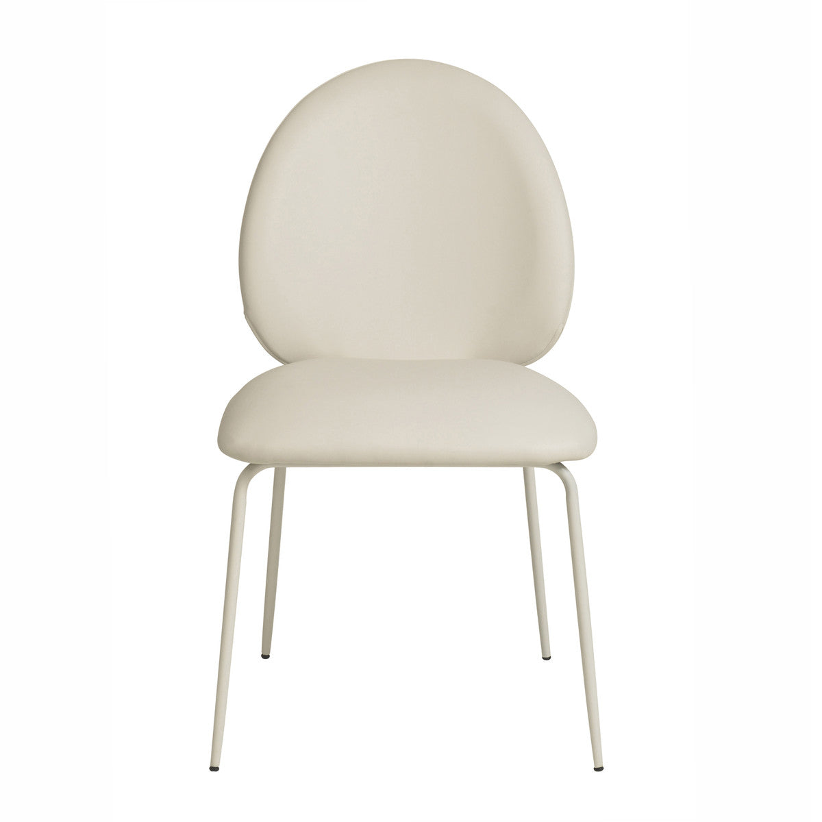 Lauren Cream Vegan Leather Kitchen Chairs - Set of 2 | BeBoldFurniture