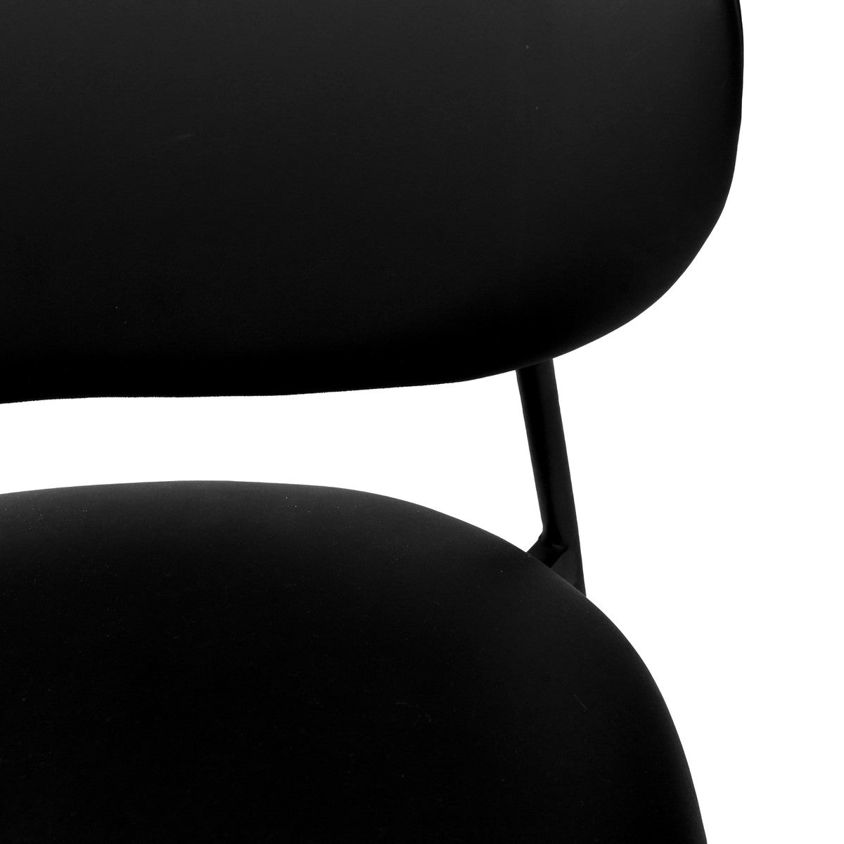McKenzie Black Vegan Leather Stackable Dining Chair - Set of 2 | BeBoldFurniture