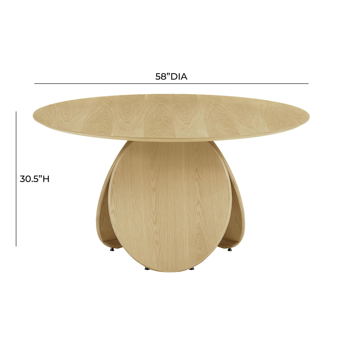 Emil Natural Oak Round Dining Table | BeBoldFurniture
