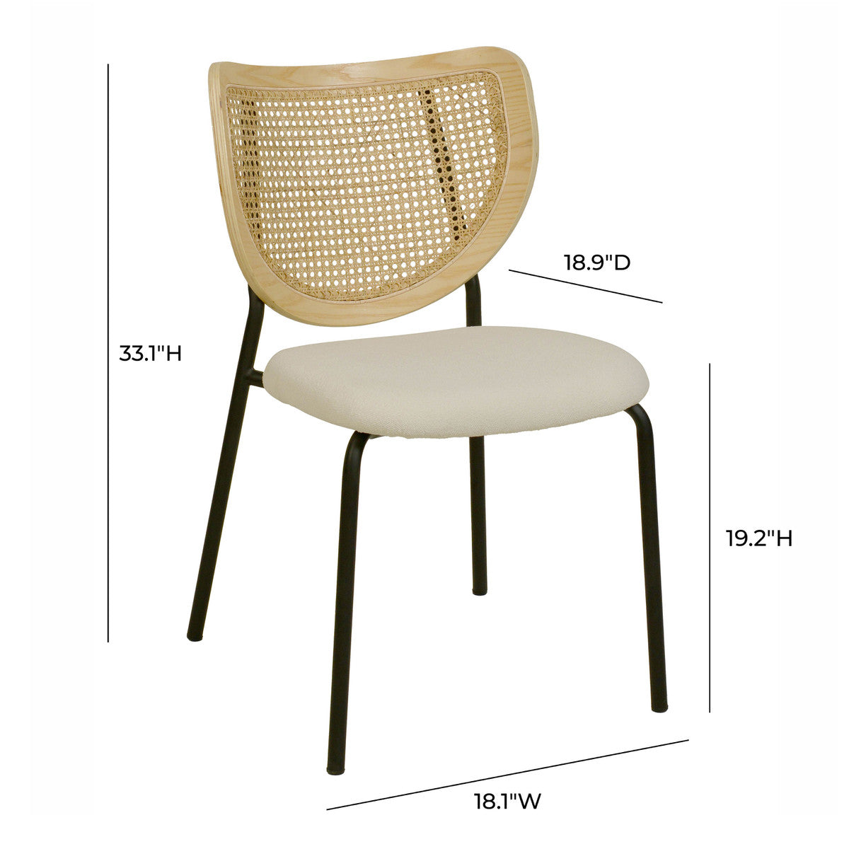 Nessie Natural Rattan Dining Chair - Set of 2 | BeBoldFurniture