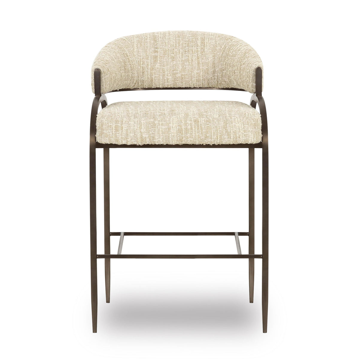 Tatum Cream Textured Performance Boucle Counter Stool | BeBoldFurniture