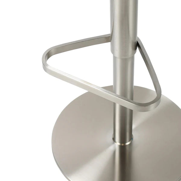 Astro White and Grey Boucle Adjustable Stool | BeBoldFurniture