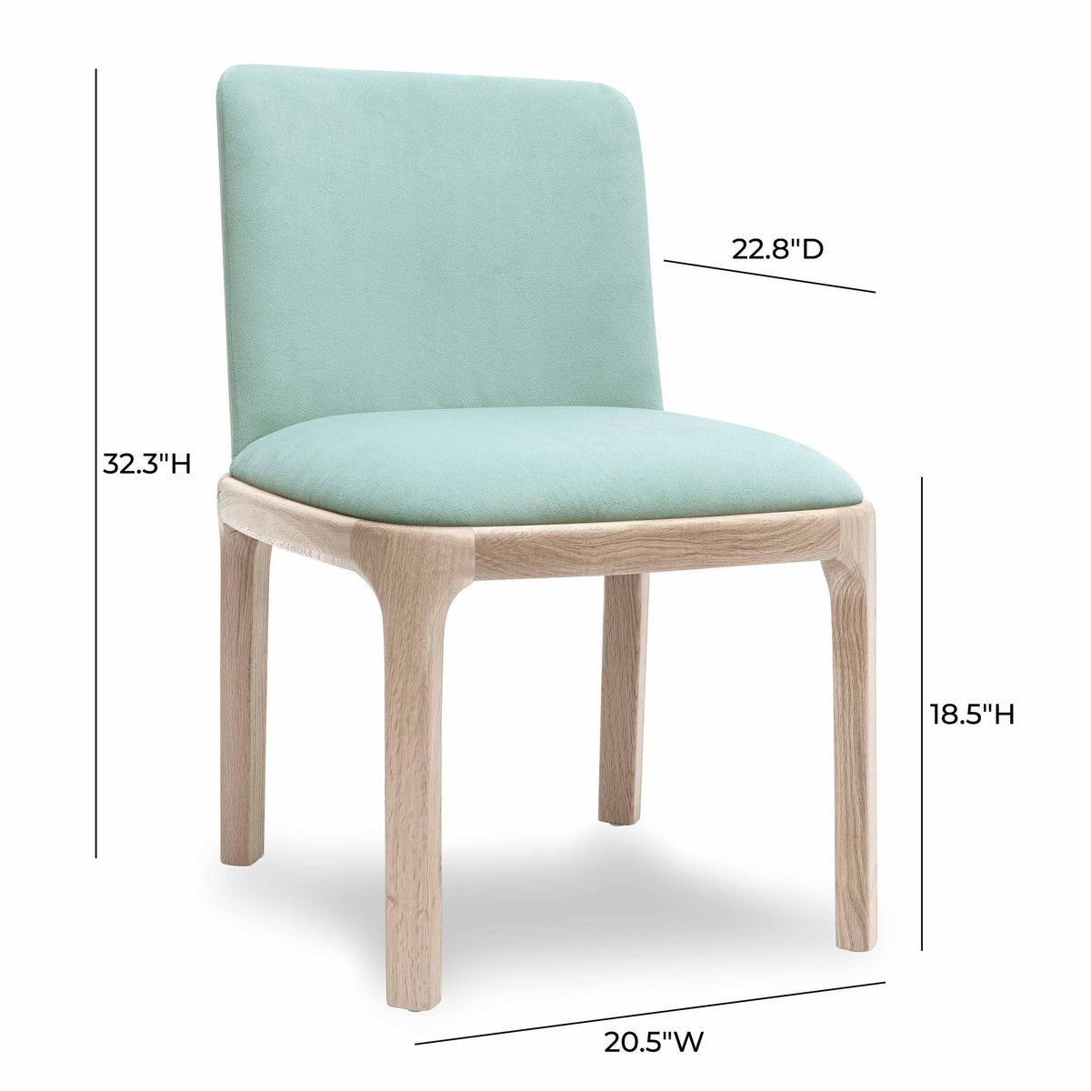 Rebecca Light Blue Performance Velvet Dining Chair | BeBoldFurniture