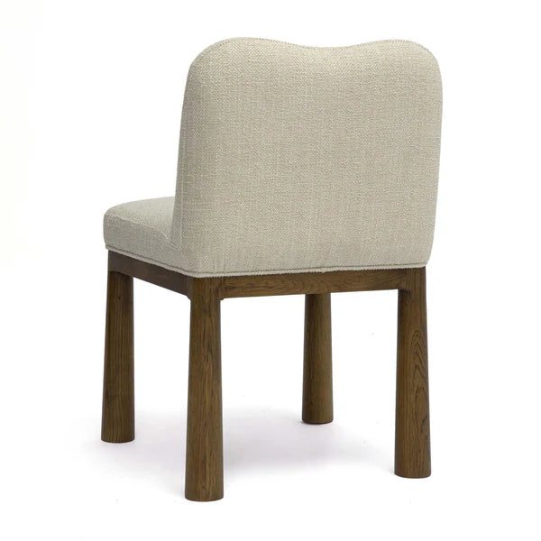 Tiara Cream Performance Basketweave Fabric Dining Chair | BeBoldFurniture