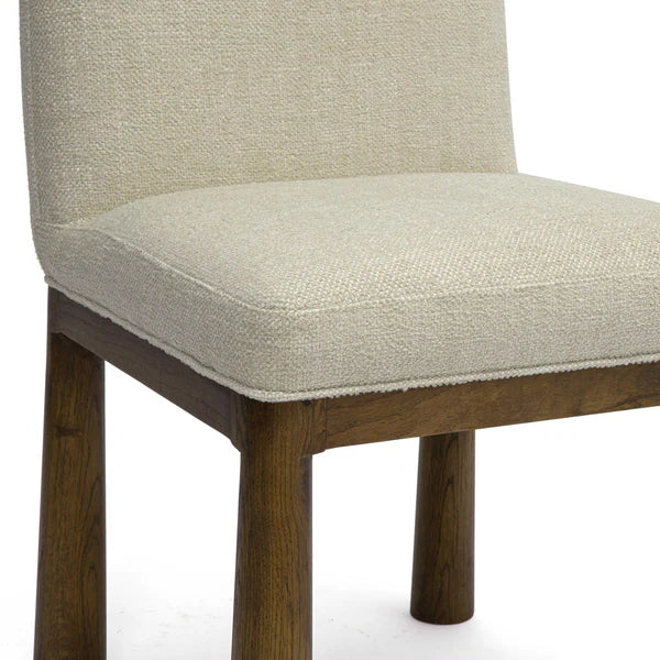 Tiara Cream Performance Basketweave Fabric Dining Chair | BeBoldFurniture