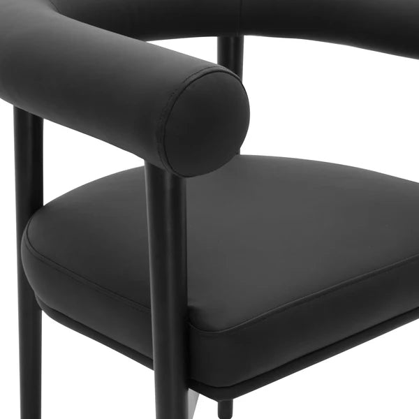 Spara Black Performance Vegan Leather Dining Chair | BeBoldFurniture