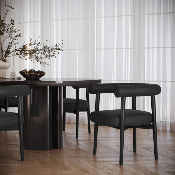 Spara Black Performance Vegan Leather Dining Chair | BeBoldFurniture