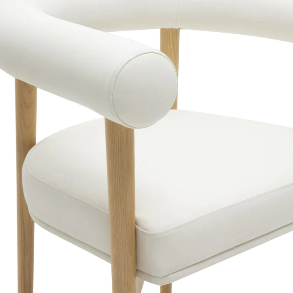 Spara White Performance Vegan Leather Dining Chair | BeBoldFurniture
