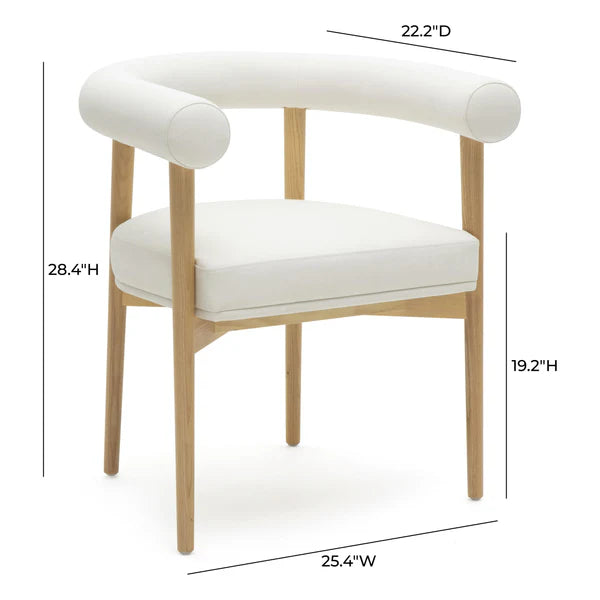 Spara White Performance Vegan Leather Dining Chair | BeBoldFurniture