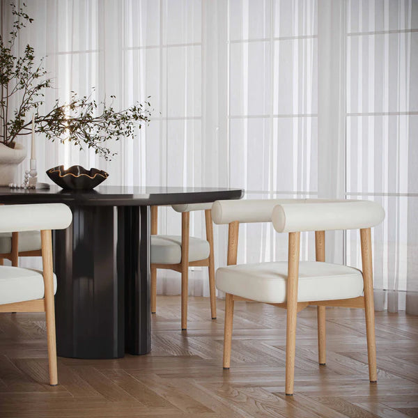 Spara White Performance Vegan Leather Dining Chair | BeBoldFurniture