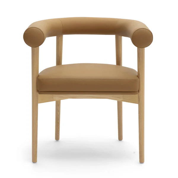 Spara Cognac Performance Vegan Leather Dining Chair | BeBoldFurniture