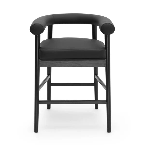 Spara Black Performance Vegan Leather Counter Stool | BeBoldFurniture
