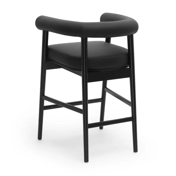 Spara Black Performance Vegan Leather Counter Stool | BeBoldFurniture