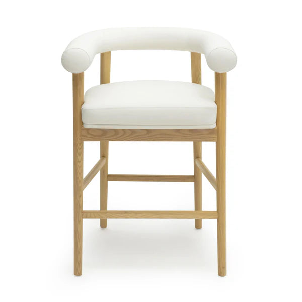 Spara White Performance Vegan Leather Counter Stool | BeBoldFurniture