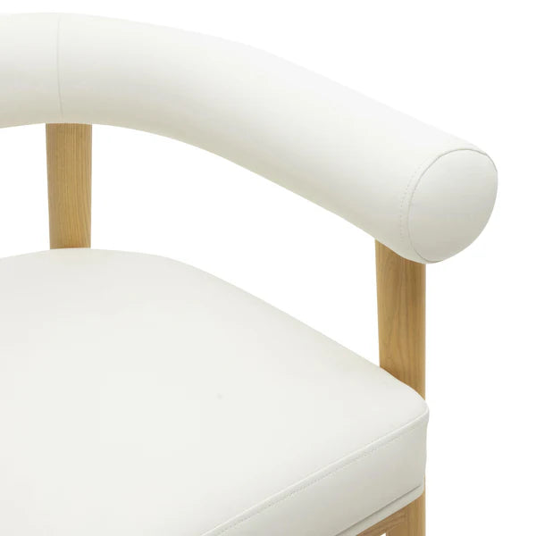 Spara White Performance Vegan Leather Counter Stool | BeBoldFurniture