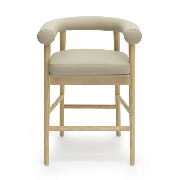 Spara Taupe Performance Vegan Leather Counter Stool | BeBoldFurniture