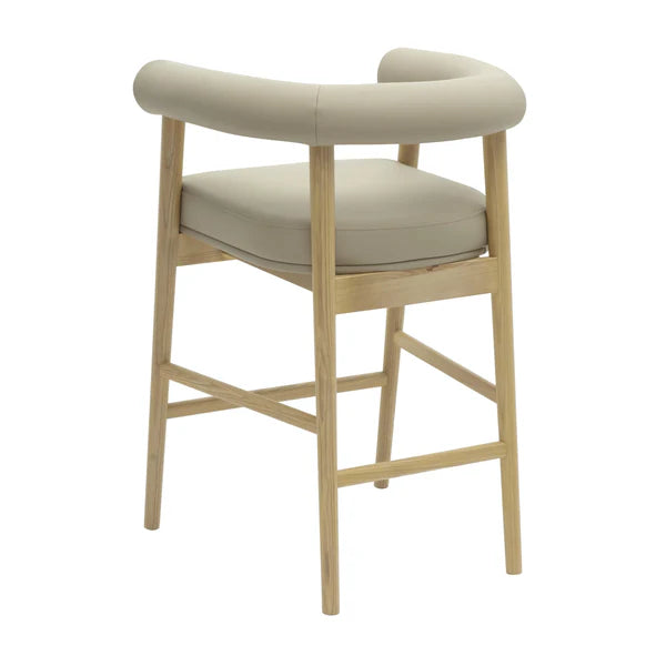 Spara Taupe Performance Vegan Leather Counter Stool | BeBoldFurniture