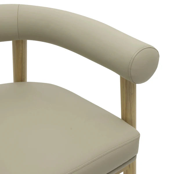 Spara Taupe Performance Vegan Leather Counter Stool | BeBoldFurniture