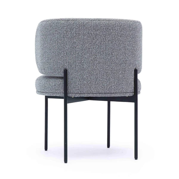 Maureen Speckled Grey Performance Boucle Dining Chair | BeBoldFurniture